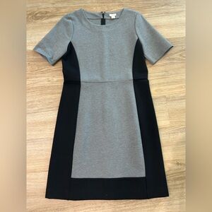 J. Crew Gray and Black Dress